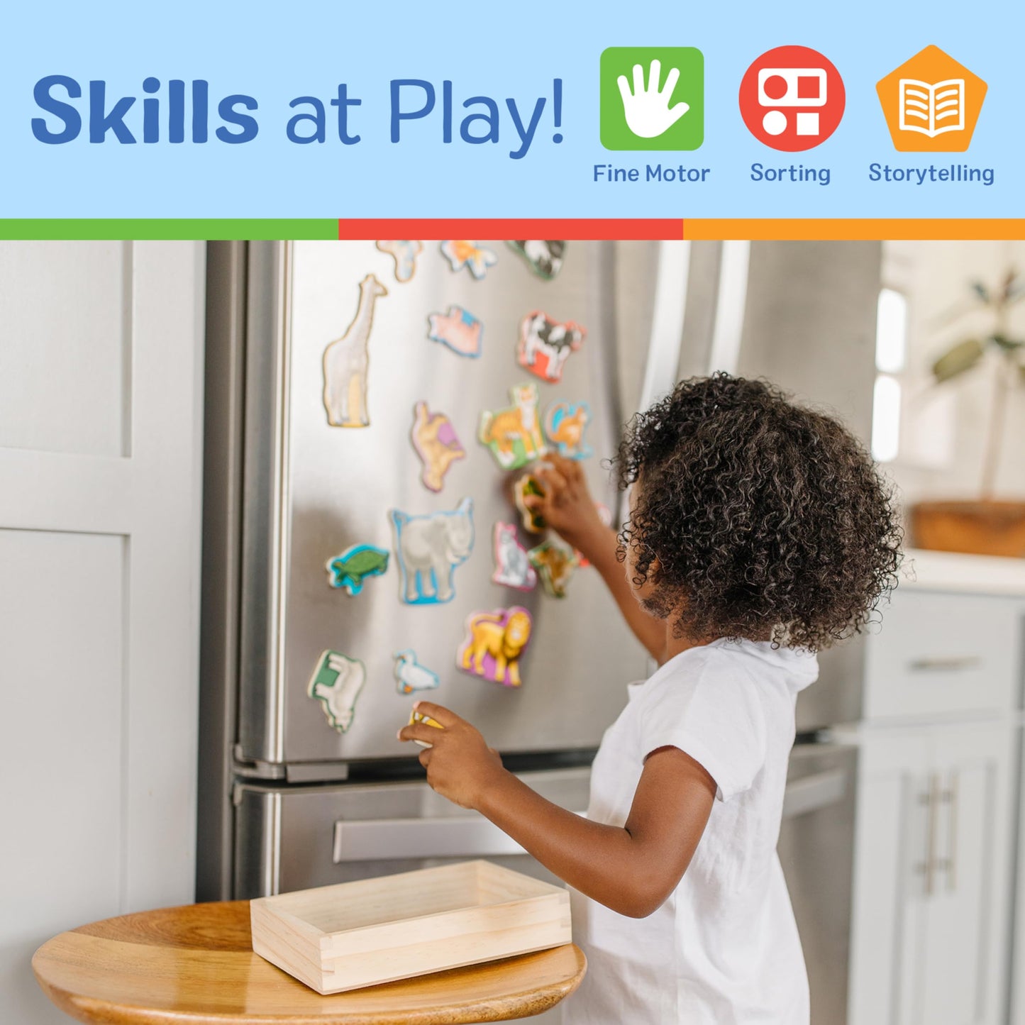 Melissa & Doug 20 Wooden Animal Magnets in a Box - FSC Certified