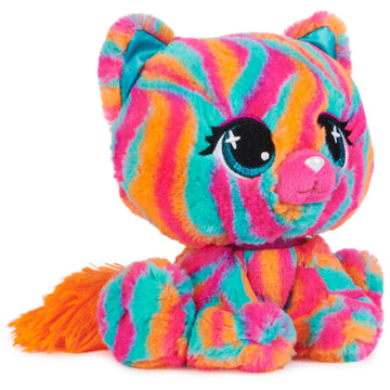 GUND P.Lushes Emelia Vento Cat Stuffed Animal, 6” Premium Plush Toy, Pink and Blue, Multicolor Fashion Pet