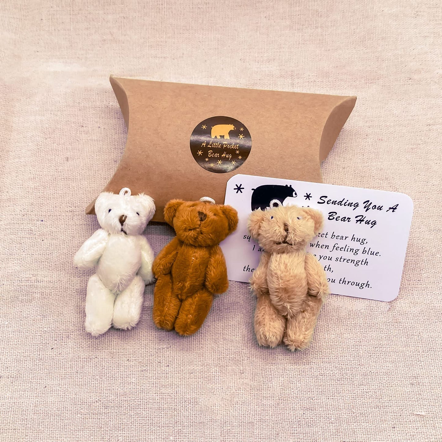 Siluyado A Little Pocket Bear Hug - Sending You A Bear Hug, Pocket Hug Love Token, Give Bear Hugs To Whoever Needs One, Cute Fun