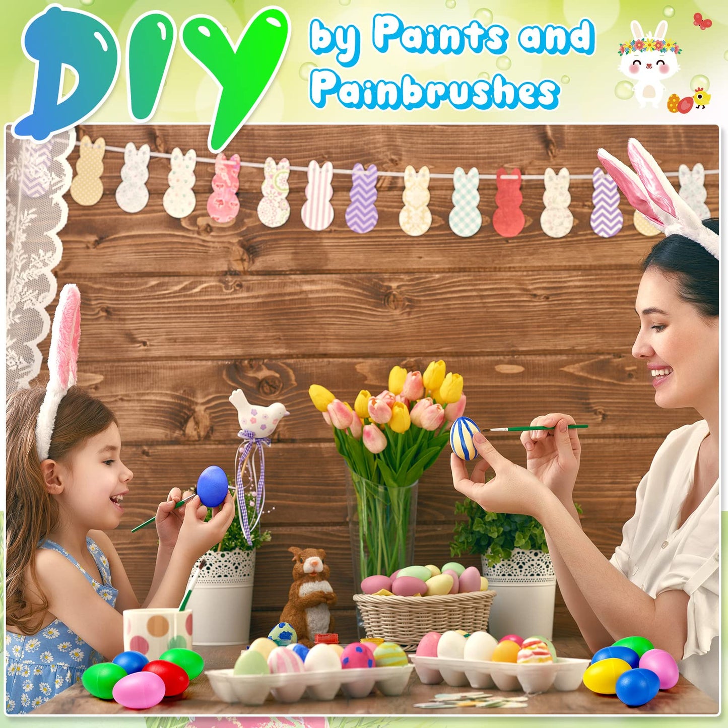 100 Pieces Egg Shakers Musical Instruments Percussion Maracas Egg For Kids Toys Plastic Easter Shaker For Learning Diy Painting,