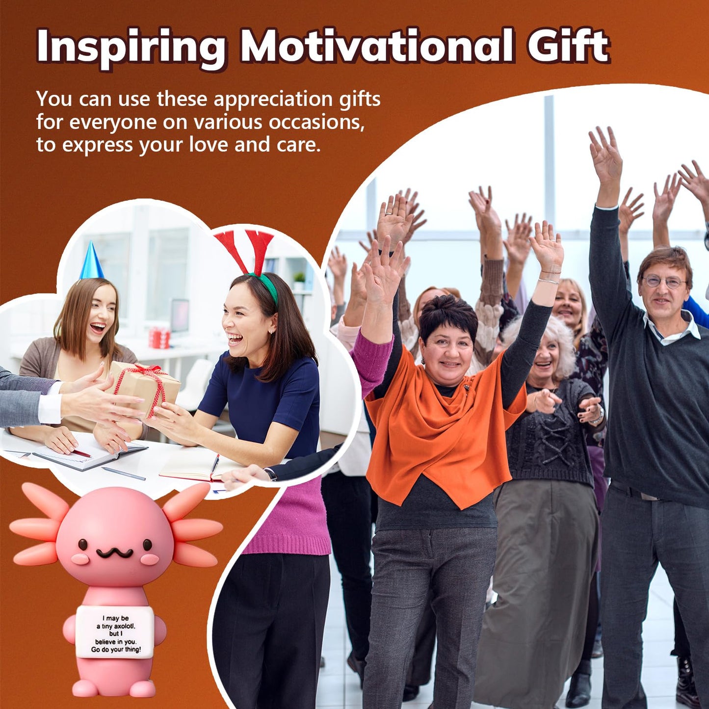 Gejoy 32 Pcs Mini Rubber You Rock Toys Set Mini Rock Figures Positive Gifts Desktop Ornaments and Decorations Inspirational Gifts for Employees Staff Teachers Teams and Friends