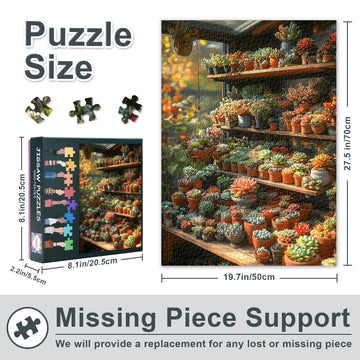 Succulents Jigsaw Puzzles 1000 Pieces mature-themed Jigsaw Puzzles Succulents Terracotta Pots mature-themeds Jigsaw Puzzle 1000 Piece Intellectual Educational Toy Finished Size 19.5 x 27.5 Inch