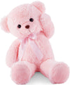 Yunnasi Big Teddy Bear Stuffed Animal 35 Inches Giant Stuffed Bear Gift For Girlfriend Children On Birthday, Pink