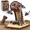 KHEO Sandworm Monster Building Blocks Set, 1688 Pcs, Plastic, Brown, Model JH002, Suspended Ornithopter for Ages 8-12, Movie Fans