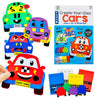Vkpi 4 Pieces Eva Foam Art Crafts Gift Kit, Creative Make Your Own Cars, Cartoon Foam Paper Craft Projects For Kids Ages 4+ Todd