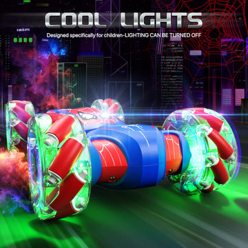 Spider Remote Control Car For Boys, 2.4Ghz 4Wd Gesture Sensing Rc Stunt Car With Lights Music - Birthday Gifts For Boys Girls,36