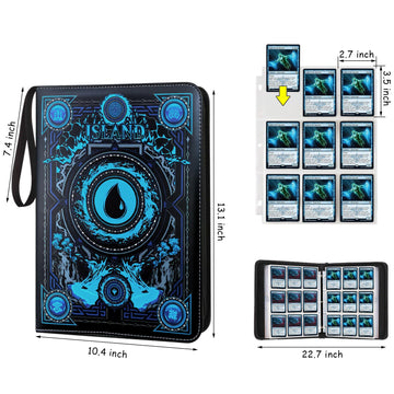 MTGPRO Trading Card Binder 9 Pocket Card Binder with Sleeves 720 Double Sided Pocket enhanced Collector Card Album Card Collection Folder for MTG TCG Yugioh Game Cards (Blue)