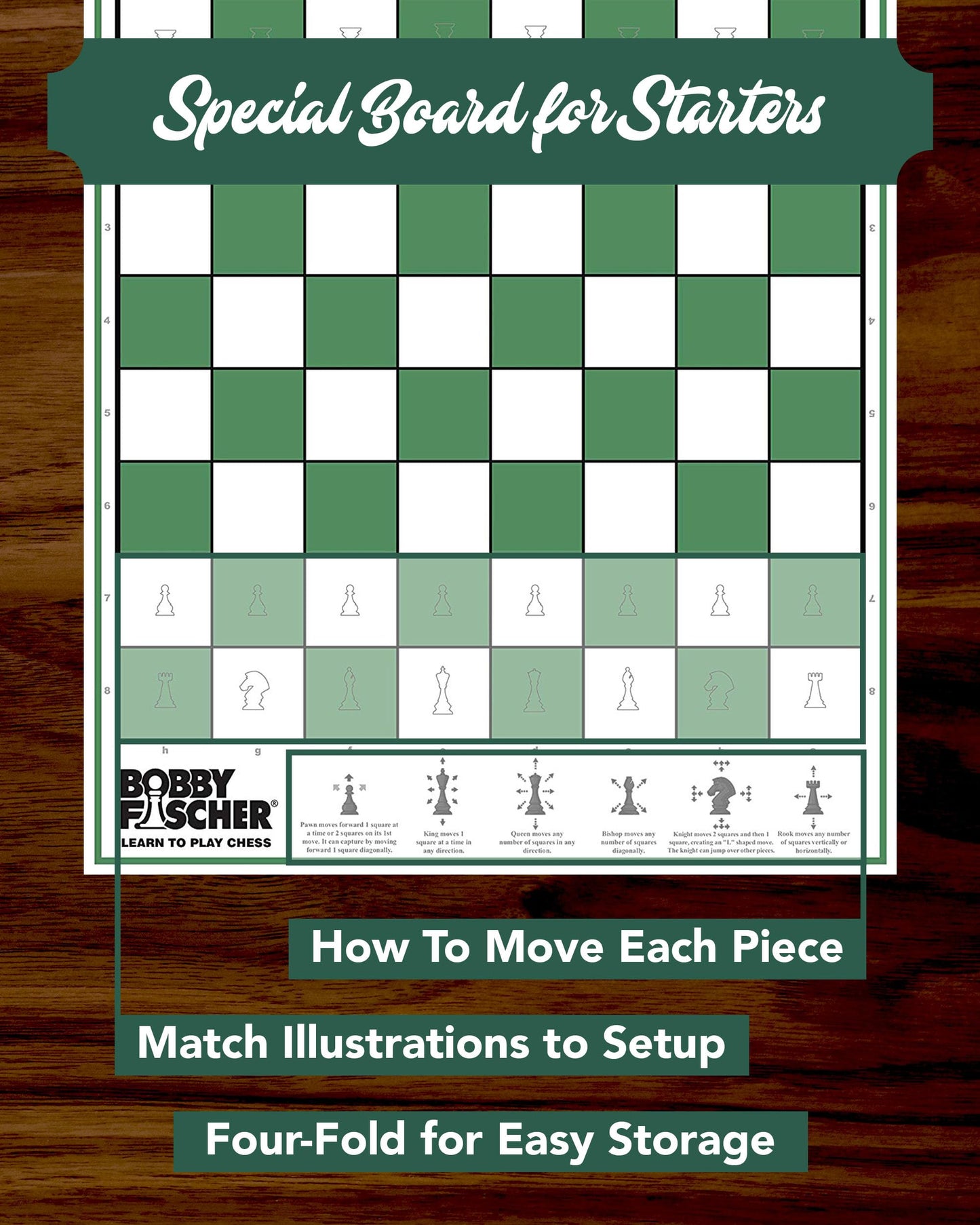 Bobby Fischer Learn To Play Chess Set Board Game