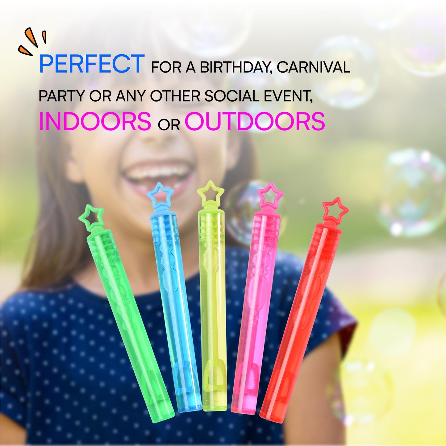 Neliblu Store Mini Bubble Wands - Bulk Party Favors For Kids On Themed Birthday, Halloween, Goodie Bags, Carnival Prizes - Summer Toys For Girls And Boys - 40 Pieces