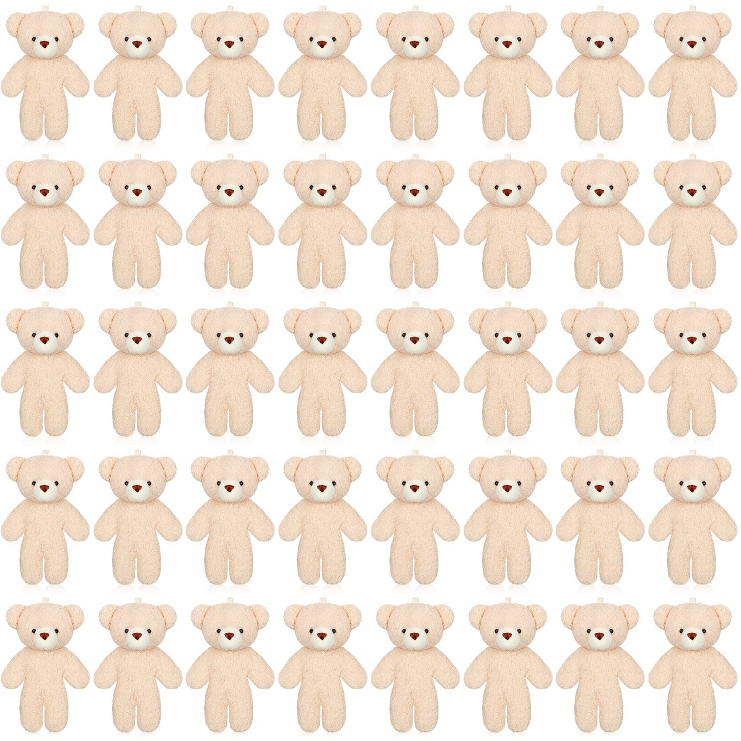 Hydren 40 Pcs Mini Bear Toy 4.7 Inch Stuffed Tiny Bear Valentine'S Party Gift Soft Keychain Mini Stuffed Animal Small Plush Join