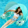 Jasonwell Pool Float with Canopy - Inflatable Pool Floaties mature-themed Floating Pool Chair Lounge Floats for Swimming Pool Water Chair Pool Lounger with Cup Holders Pool Toy Party Floaty for mature-themeds