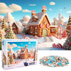 DERAYEE Christmas Jigsaw Puzzles for Adults 1000 Pieces, Christmas Gingerbread House Puzzle Sweet Candy House Puzzles Gifts for