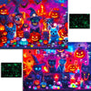 Puzzles 1000 Pieces for mature-themeds Two Pack Glow in The Dark - Spooky Cat & Dog Party Jigsaw Puzzle Challenging Animal Theme Gift 26.77x19.29 Inch
