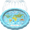 Splashez 3-In-1 Splash Pad, Sprinkler For Kids And Baby Pool For Learning – Children’S Sprinkler Pool, 60’’ Inflatable Water Summer Toys – “Around The World” Outdoor Play Mat For Babies & Toddlers