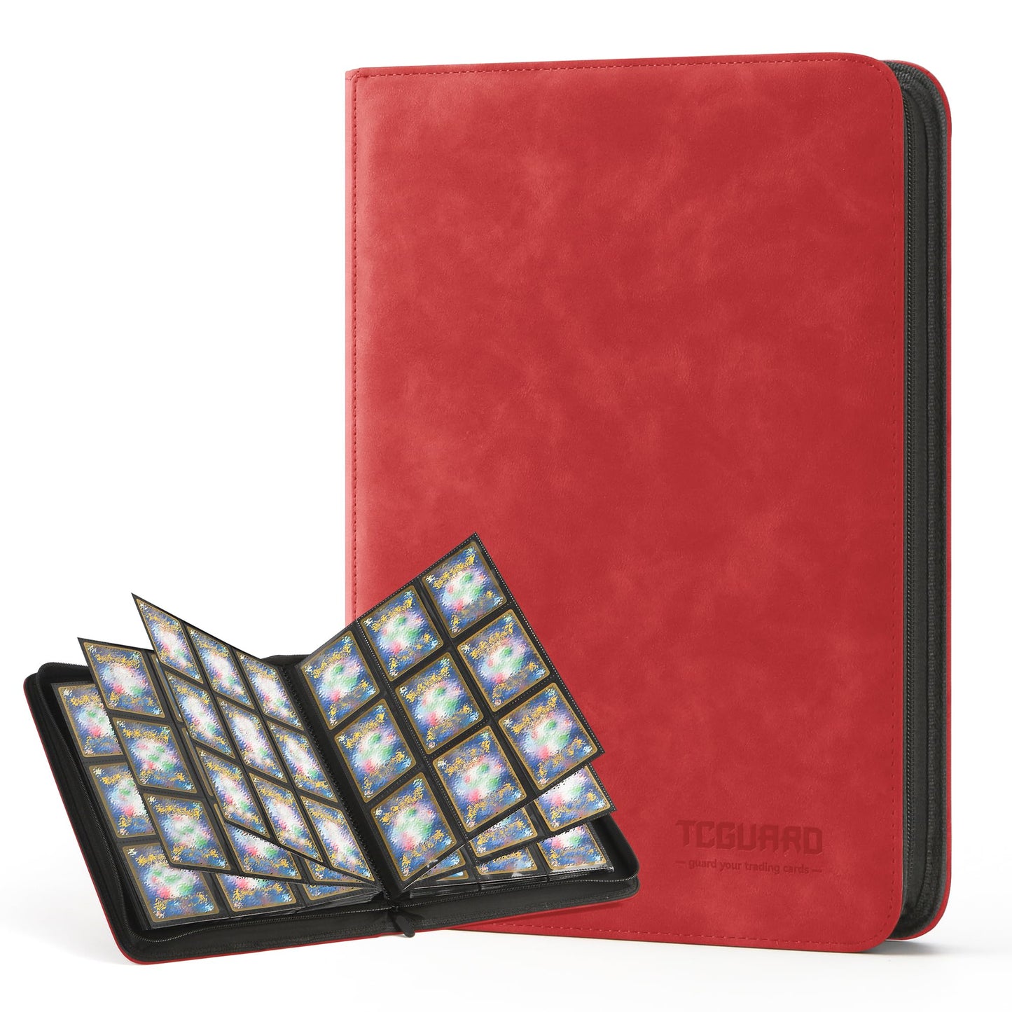 Trading Card Binder, 9 Side Loading Pocket Card Album Hold Up To 540 Cards, Zipper Binder For Cards Collection, Tcg Card Holder