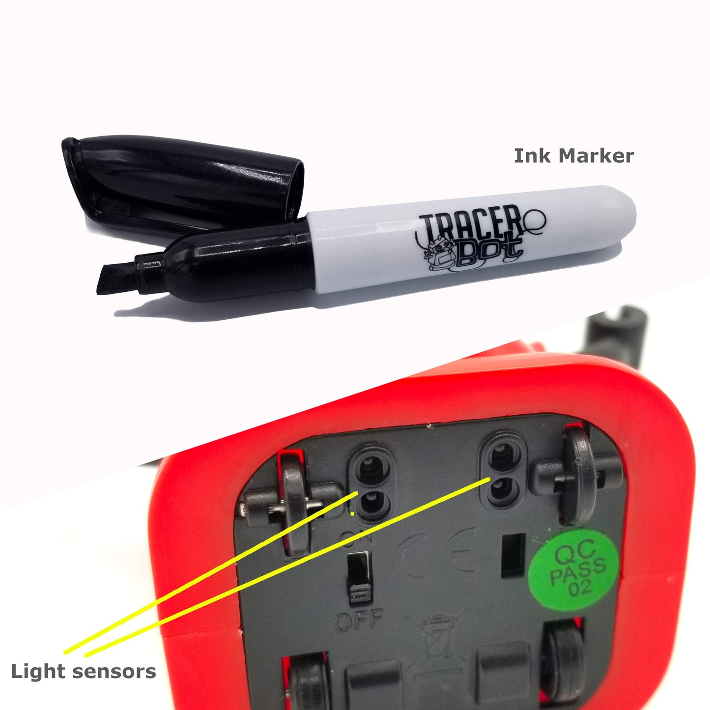 Mukikim Tracerbot - Green – Mini Inductive Robot That Follows The Black Line You Draw. Fun, Educational, And Interactive Stem Toy With Limitless Ways To Play! Promotes Logic And Creativity Training