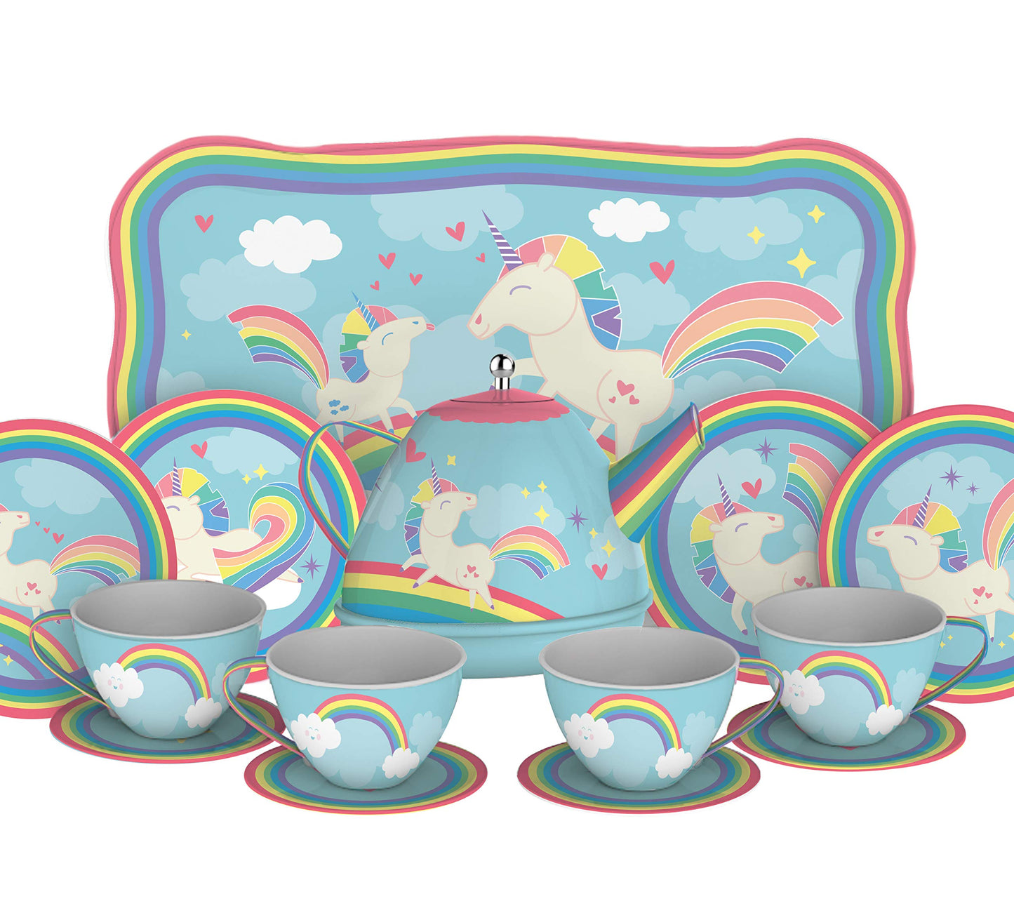 Schylling Schylling Unicorn Tin Tea set
