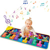 Kids Musical Piano Mats With 25 Music Sounds,Musical Toys Baby Floor Piano Keyboard Mat Carpet Animal Blanket Touch Playmat Early Education Toys For 1 2 3 4 5 6+ Year Girls Boys Toddlers