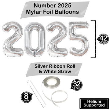Katchon, Silver 2023 Graduation Balloons - 40 Inch | 2023 Number Balloons For 2023 Graduation Decorations | 2023 Balloons For Graduation Decorations Class Of 2023 | Graduation Party Decorations 2023