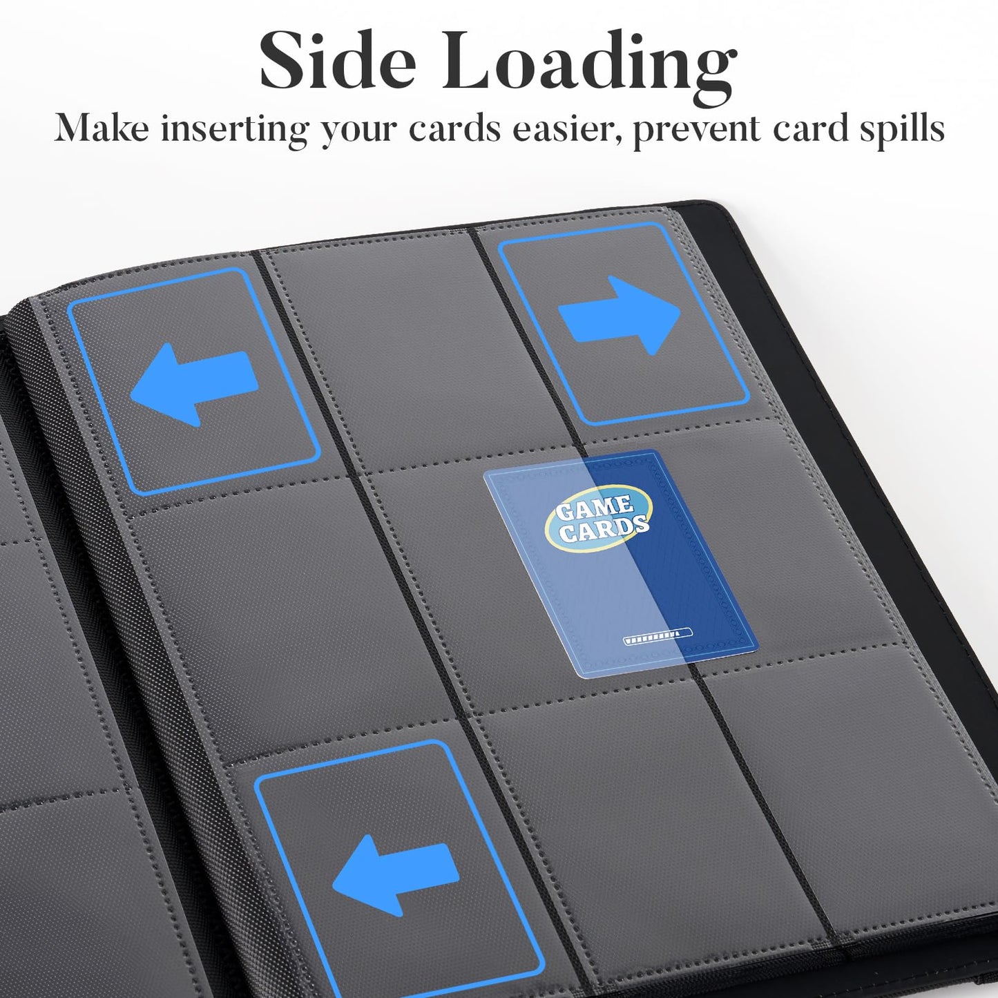 Fabmaker Trading Card Binder - 9 Pocket Card Holder for 360 Cards, Premium PU, Turquoise, Model 01A0204