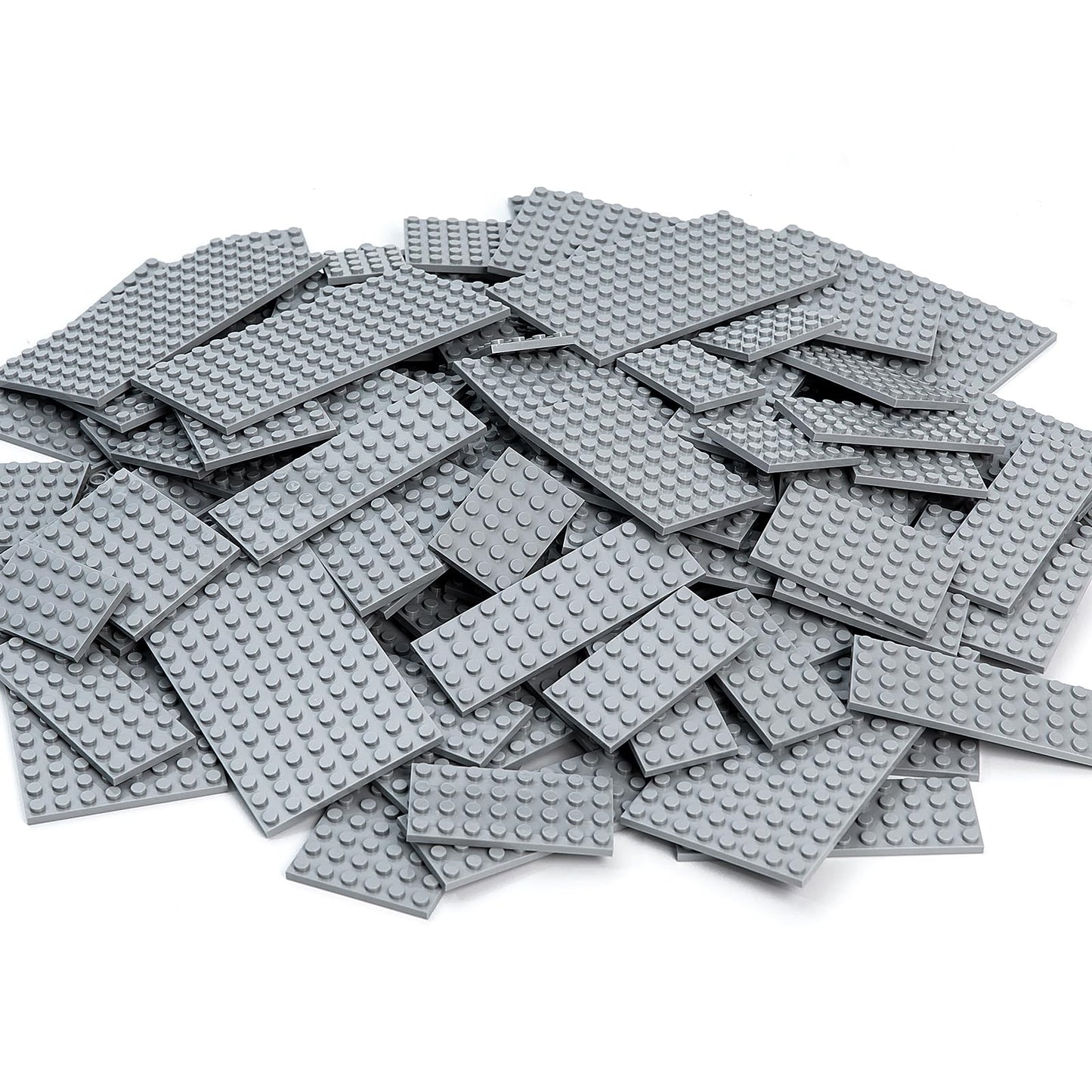 Mannidoo 110 Pieces Classic Building Plates, 11 Sizes Small Baseplates Multipacks - Compatible With Lego Building Pieces, Flat P