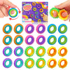 Fidget Toys Sensory Rings For Kids: 24 Pack Finger Rings - Quiet Stress Toys For Kids Autism Calming - Fun Fidgets For Classroom