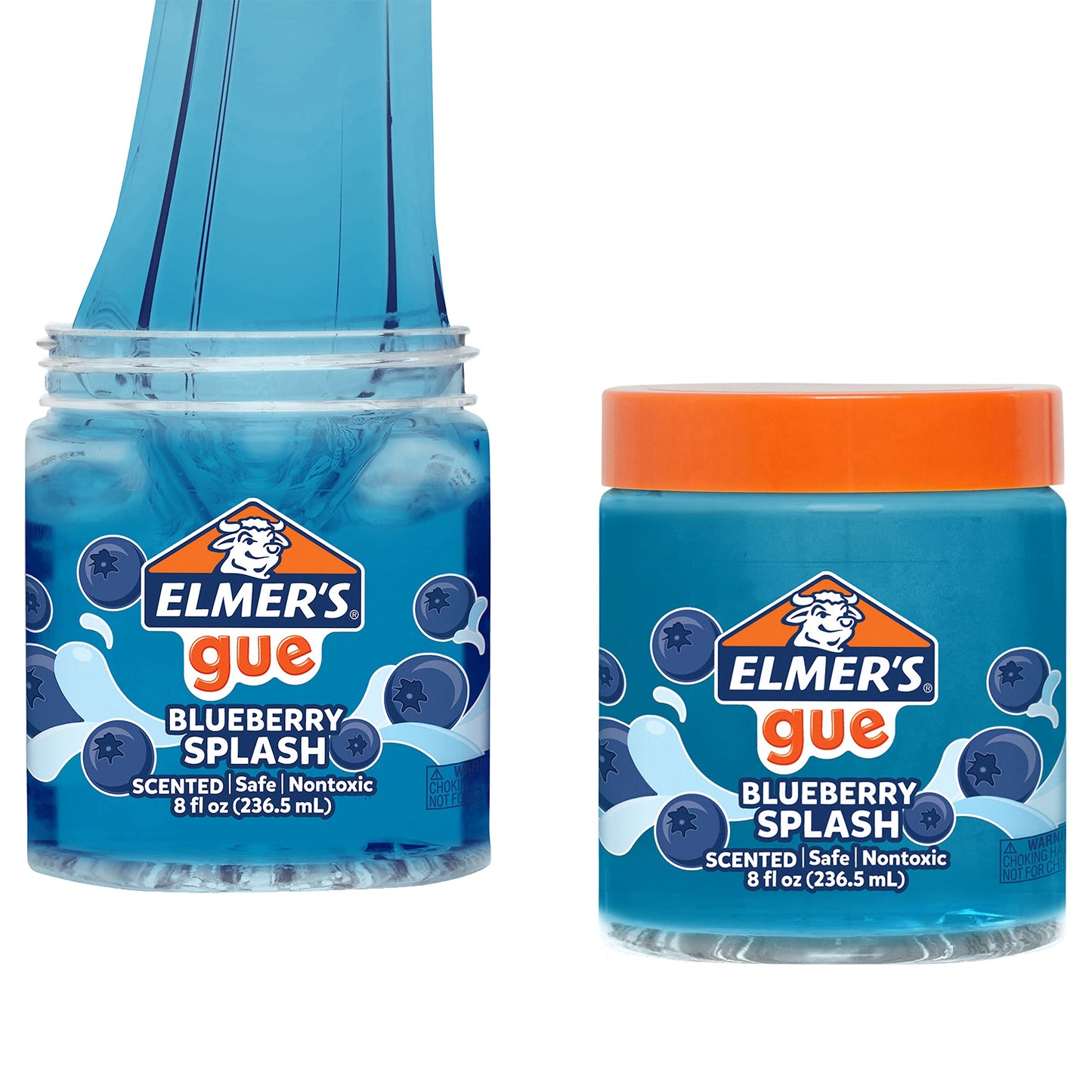 Elmer'S Gue Pre-Made Slime, Blueberry Splash Slime, Scented, 2 Count