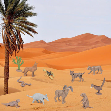 BRETOYIN 11PCS Mini Desert Animals Figurines Set Desert Realistic Desert Animals Figurines Toys Party Decorations Tabletop Decor