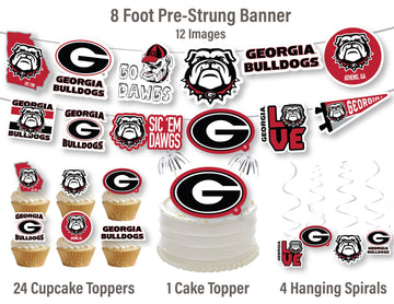 Georgia Bulldogs Party Supplies (42 Pieces) For University Of Georgia Graduation, Tailgating And Birthday Party Decorations With