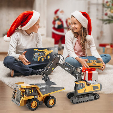 Remote Control Construction Dump Truck Toy - RC Dump Truck Toys- Construction Toys Vehicle- RC Truck Toys for 8 9 10 11 12 Year