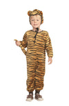 Child Toddler 2-4T - Brown/Black Economy Tiger Costume (Gloves And Shoes Not Included)