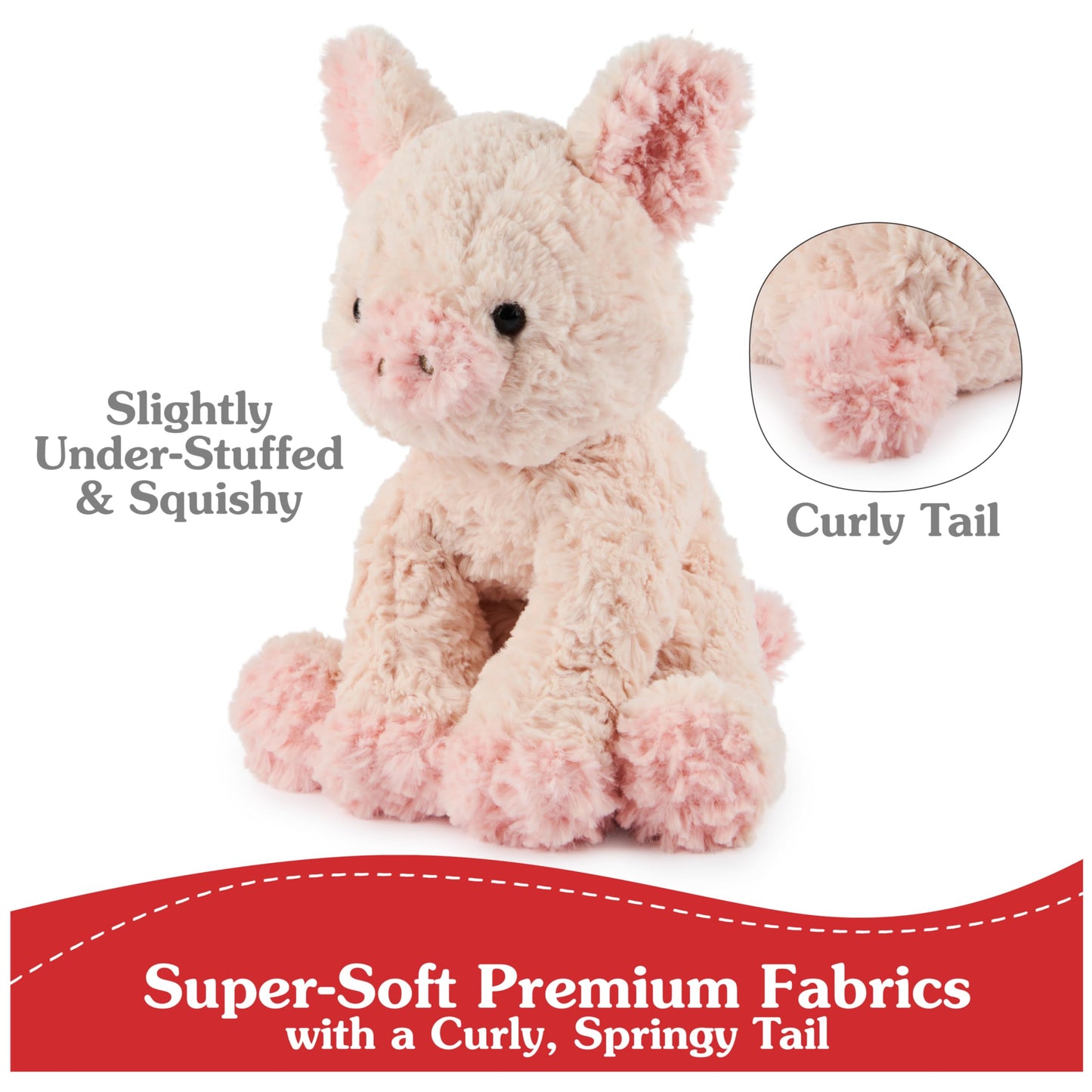 GUND Cozys Pig Plush Stuffed Animal, 10” Pink Polyester Toy for Ages 1 and Up, Model 6070690