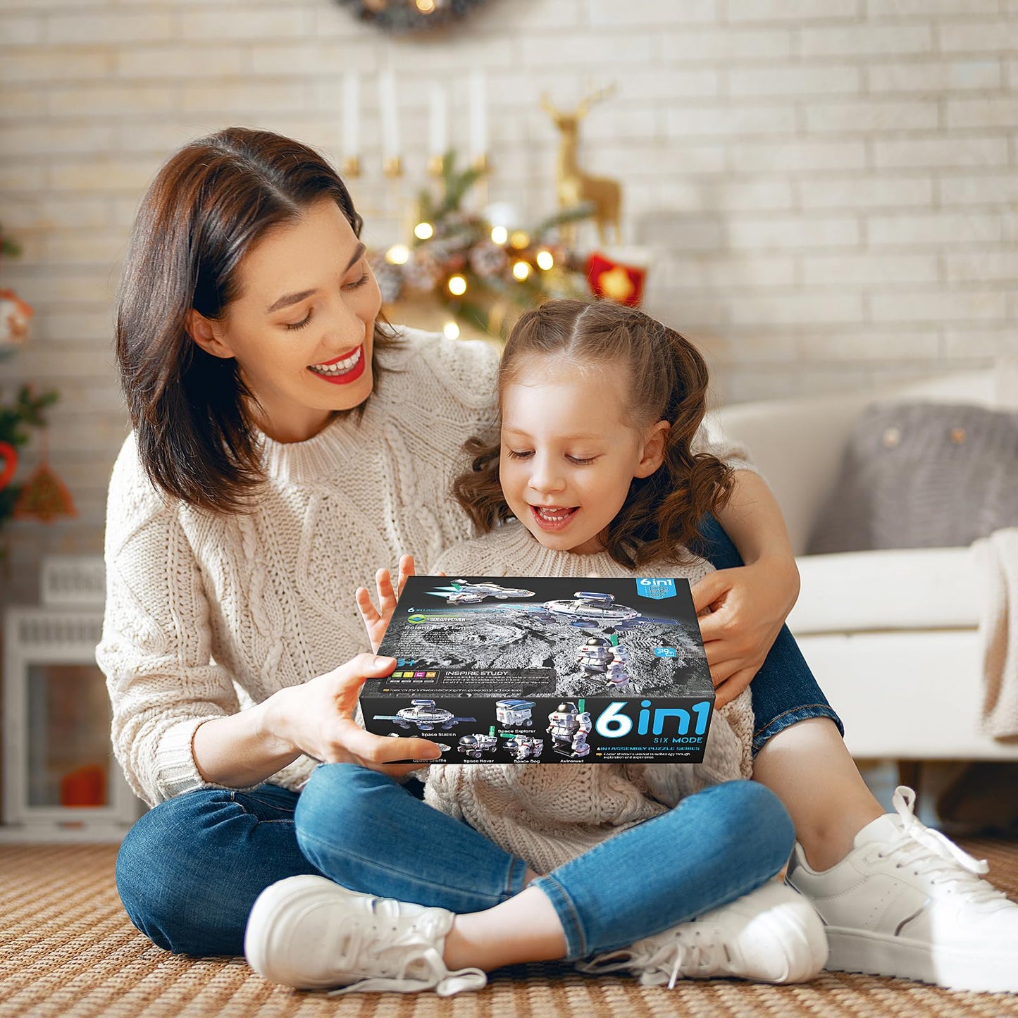 Playsheek Stem Projects For Kids Ages 8-12 Solar Robot Kit 6-In-1 Space Toys For 10-Year-Old Boy Girl Gift Building Toys Science Kits Christmas Birthday Gifts For 8 9 10 11 12 Year Old, White