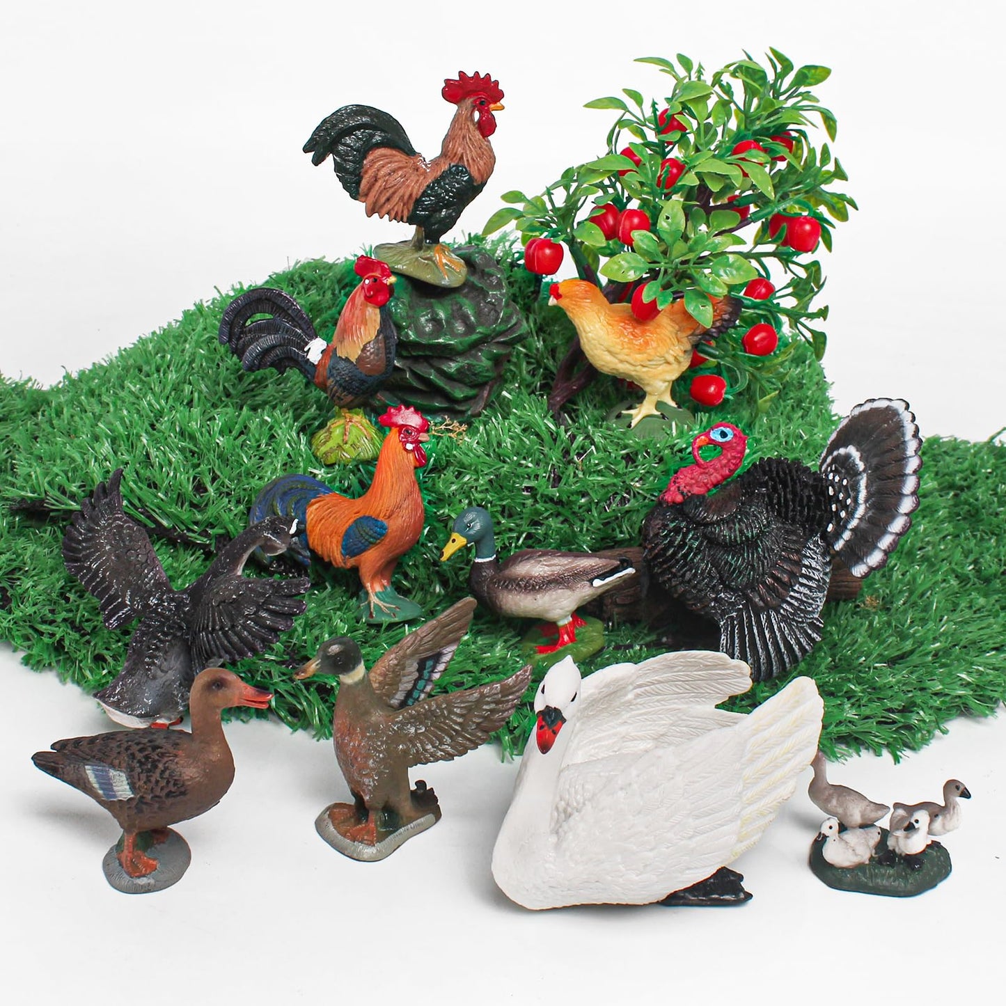 Lc Joycre Hen Toy Figurine Hen Figure For Cake Topper Preschool Animals Figures Teaching Tools Educational Gift For Kids
