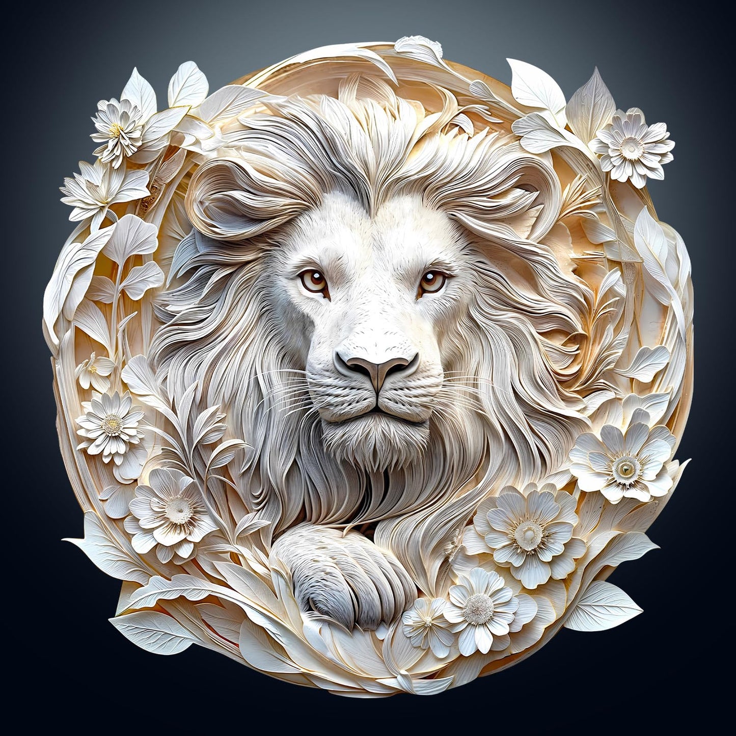 Wooden Puzzles for Adults, 3D Visual Effect Paper Lion Puzzle, Wood Puzzles Adult, Unique Animal Shape, Paper Sculpture Modern A