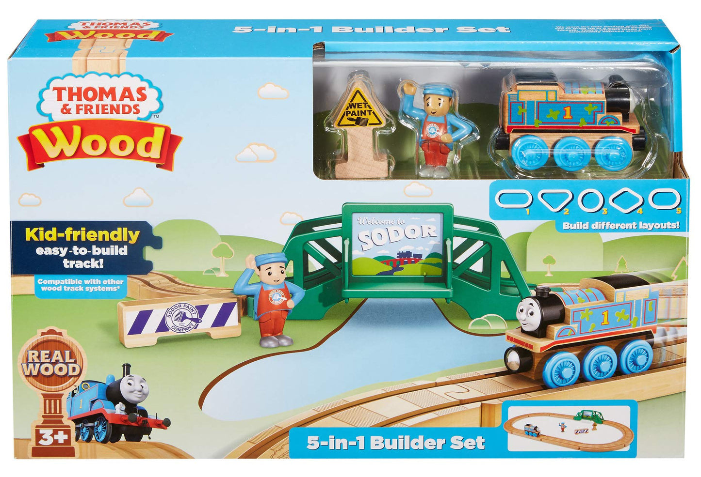 Thomas & Friends Wood, 5-In-1 Builder Set