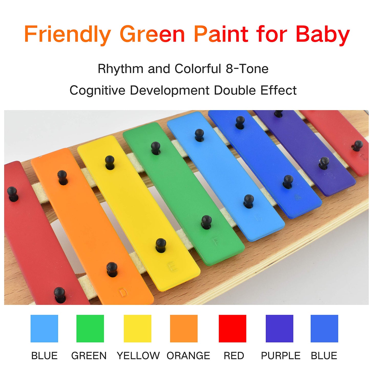 Musicube Xylophone For Kids Wood Xylophone With Mallets Orff Music Instrument For Educational& Preschool Learning Baby Percussio