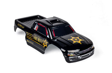 Summitlink Custom Body Compatible For 1/10 Scale Rc Car Or Truck (Truck Not Included) (Police Black)