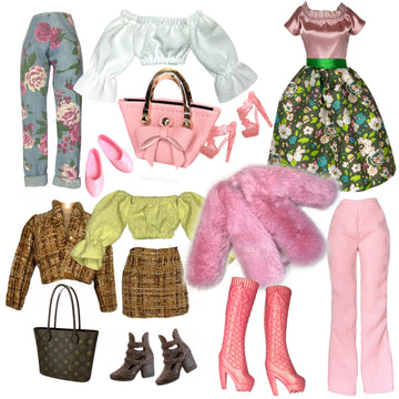 Eledoll Clothes Deluxe Fashion Pack For 11.5 Inch - 12 Inch Fashion Doll Four Seasons Antheia Set