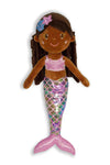 June Garden 15.5" Sparkly Mermaid Layla Plush Doll - Soft Polyester Stuffed Toy for Toddler Girls