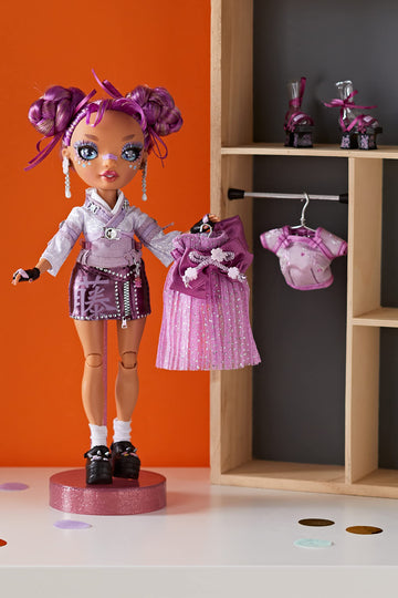 Rainbow High Lila Yamamoto- Mauve Purple Fashion Doll. 2 Designer Outfits To Mix & Match With Accessories, Great Gift For Kids 6-12 Years Old And Collectors