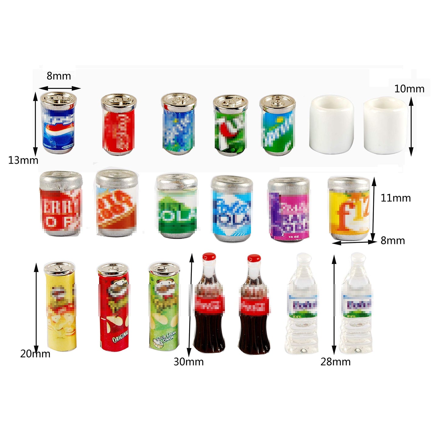 Nwfashion Miniature Drinks Bottle (20Pcs Mix)