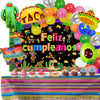 Mexican Themed Party Decorations Fiesta Party Supplies Balloons Garland Arch Kit Feliz Cumpleanos Backdrop Tablecloth Cinco De M