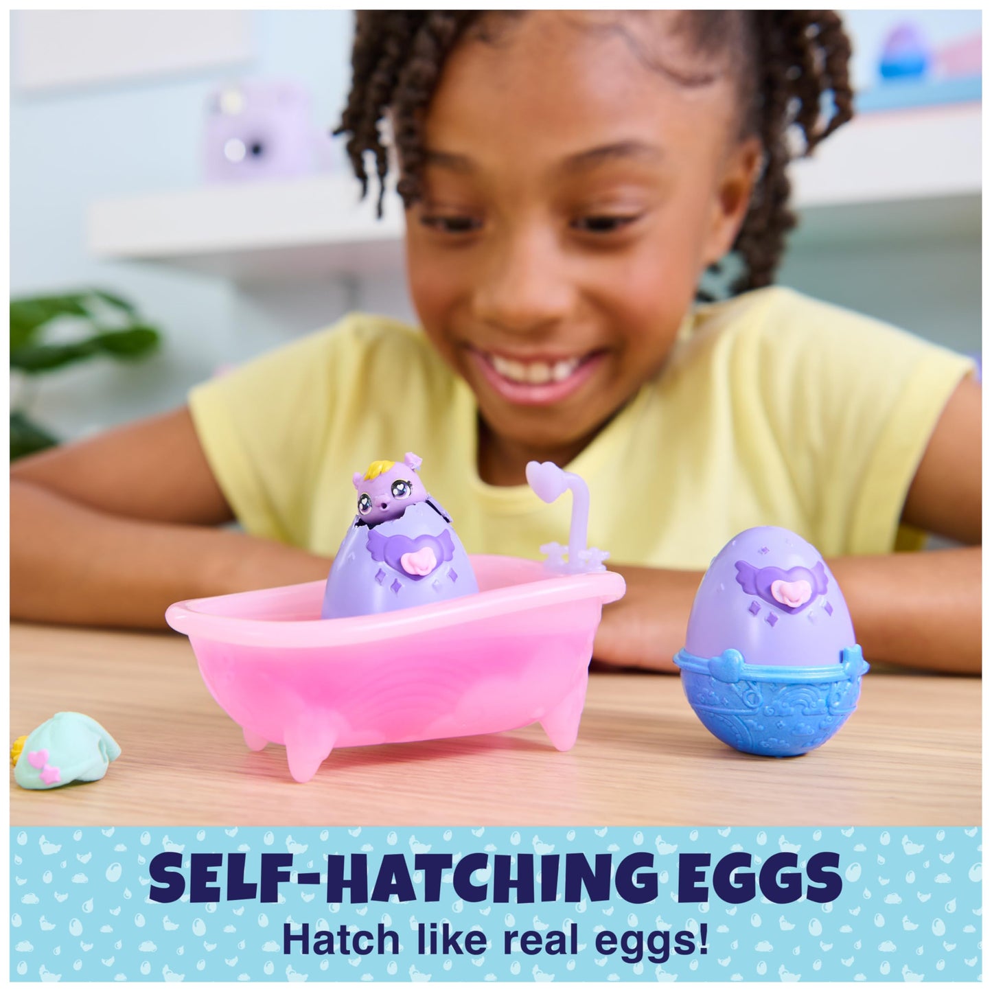 Hatchimals Alive, Make A Splash Playset With 15 Accessories, Bathtub, 2 Color-Change Mini Figures In Self-Hatching Eggs, Kids Toys For Girls And Boys