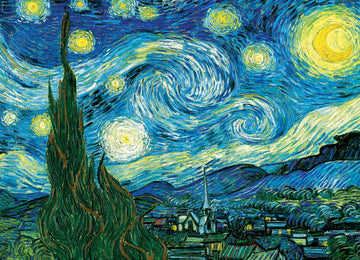 EuroGraphics 100-Piece Puzzle - Starry Night by Vincent Van Gogh, Multicolor, Cardboard, Model 6100-1204