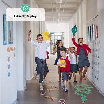 ODOXIA Sensory Path Decals - 126 Interactive Vinyl Stickers for Kids, Multicolored Floor & Wall Educational Decor