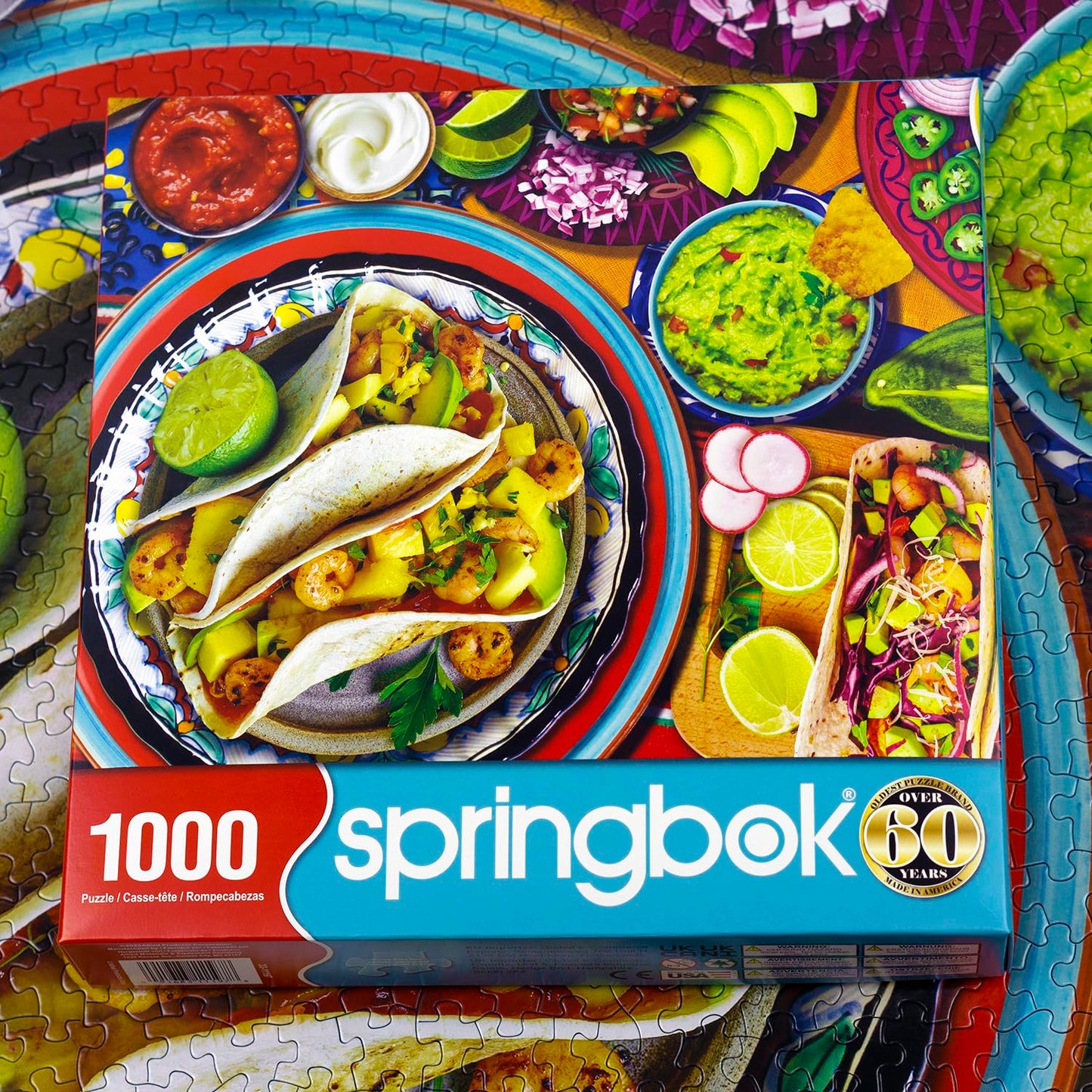 Springbok Taco Table 1000 Piece Jigsaw Puzzle For Adults - Cinco De Mayo Taco Party Theme Great For Game Nights - Finished Size Of 30' X 24'