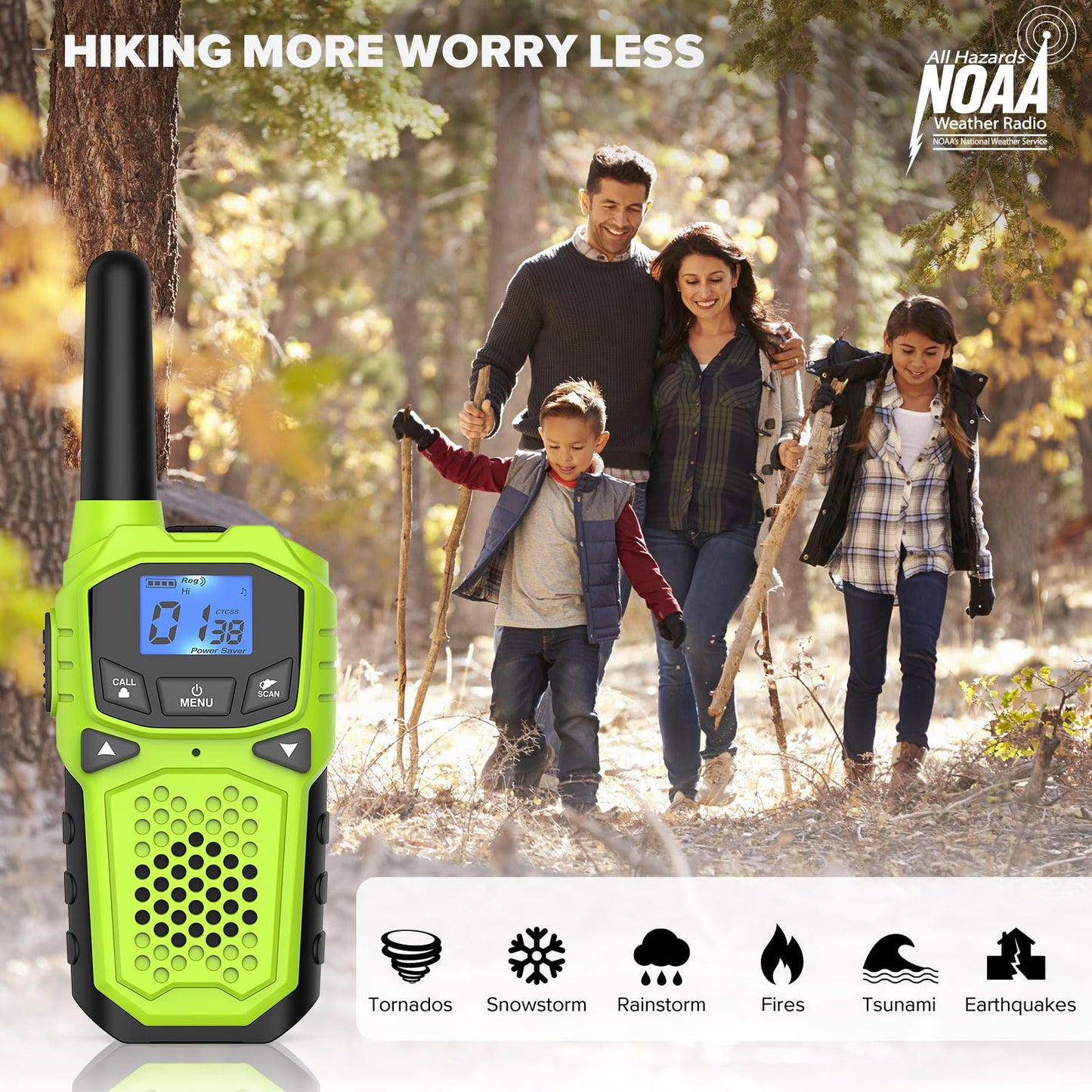 Walkie Talkies For Adults- Woktok Long Range Two Way Radio For Camping Hiking Hand Held Hiking Accessories Camping Gear Xmas Bir