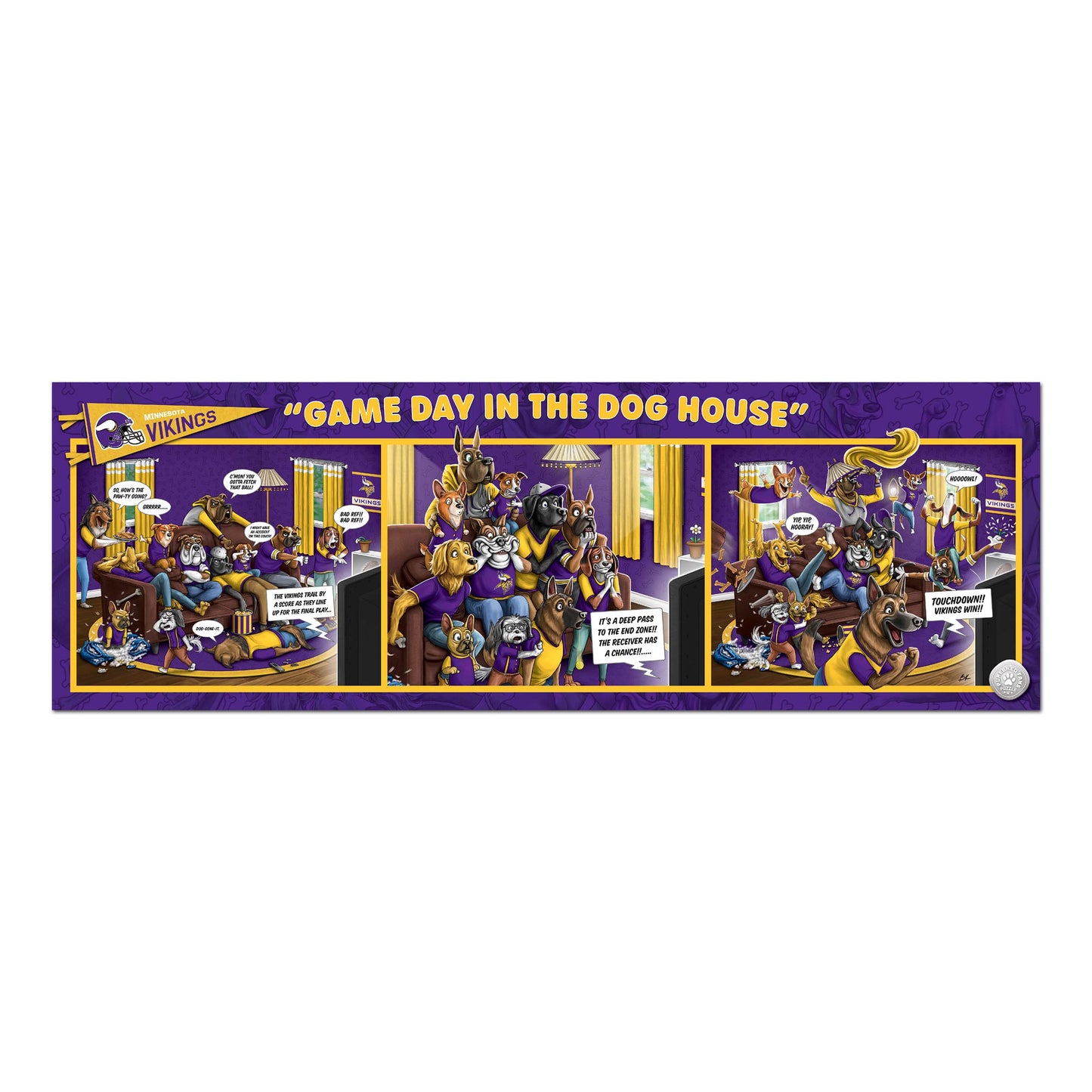 Youthefan Nfl Minnesota Vikings Game Day In The Dog House 1000Pc Puzzle