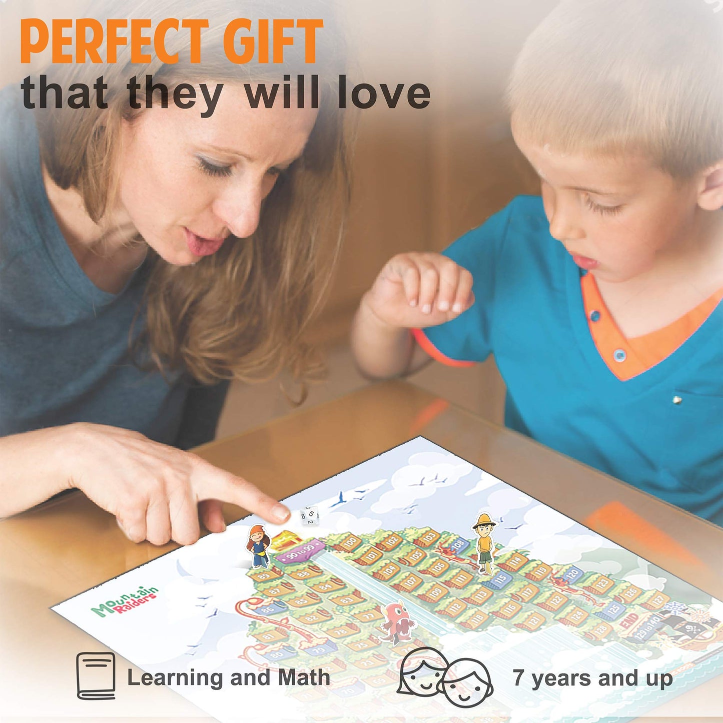 Logic Roots Mountain Raiders Addition Game - Fun Math Board Game For 7-9 Year Olds, Easy Start Stem Toy With Addition Of 2 & 3 Digit Numbers, Perfect Learning Gift For Girls & Boys, Grade 2 And Up